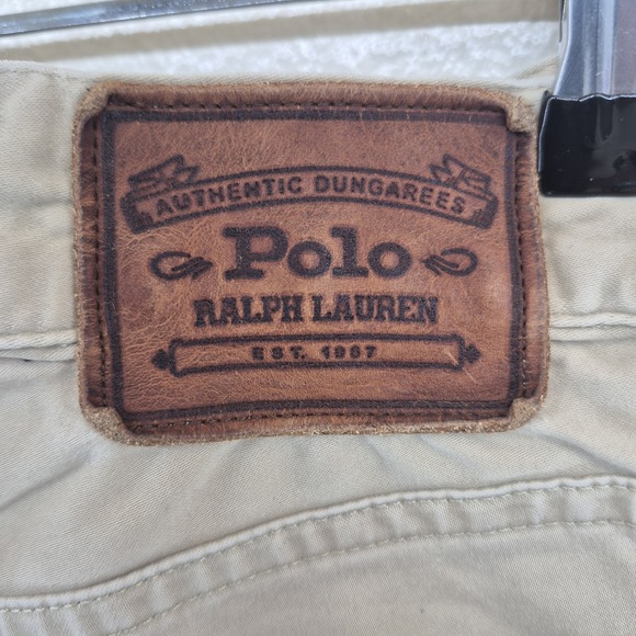 Polo Ralph Lauren Authentic Dungarees Chino Pant Men's 32x30 Beige Straight Fit - Picture 2 of 8